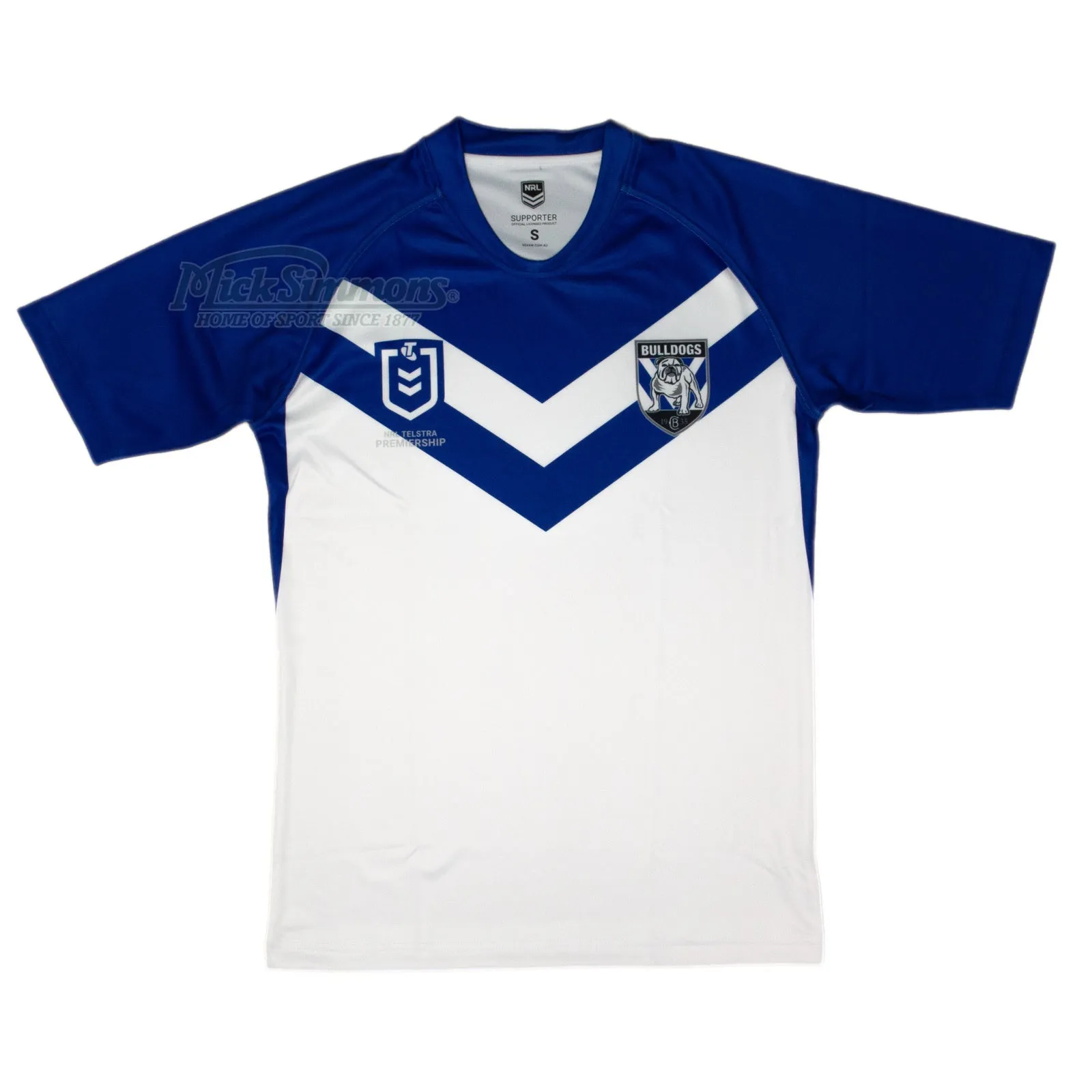 1 Canterbury Bulldogs Men's Home Supporter Jersey NRL Rugby League by Burley Sekem