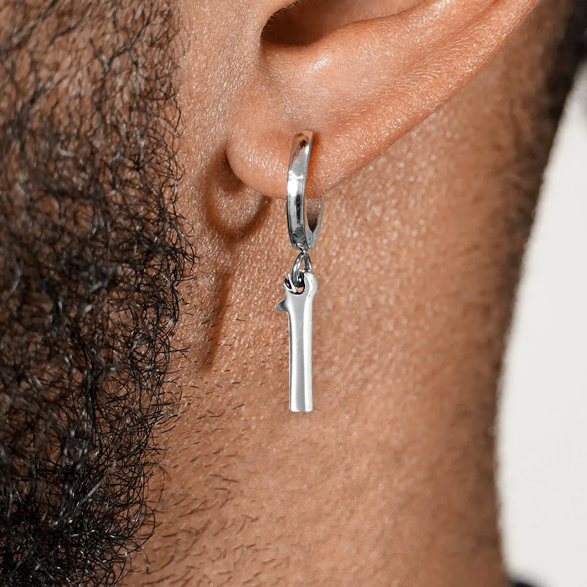 1 Number Earring - Stainless Steel