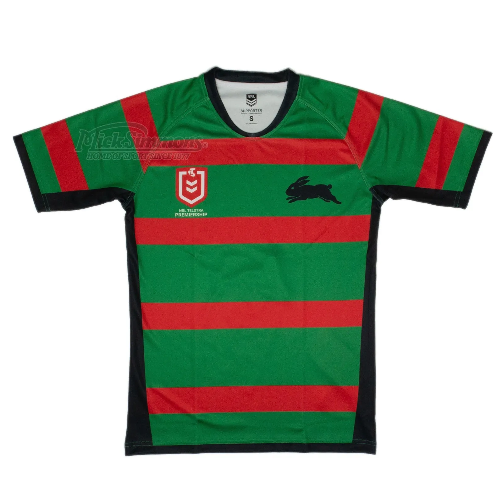 1 South Sydney Rabbitohs Men's Home Supporter Jersey NRL Rugby League by Burley Sekem