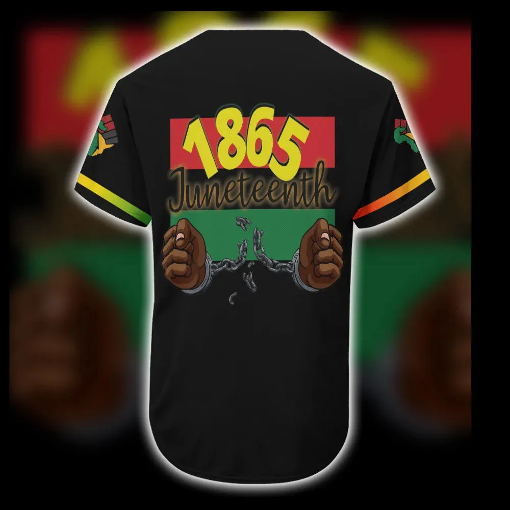 1865 Juneteenth Black Pride Baseball Tee Jersey Shirt, Idea Gift for Men Baseball Jersey