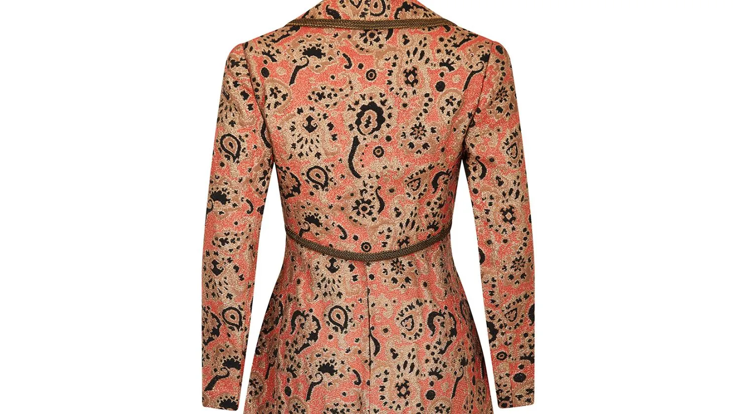 1960s Maria Moutet Paisley Lame Dress Suit