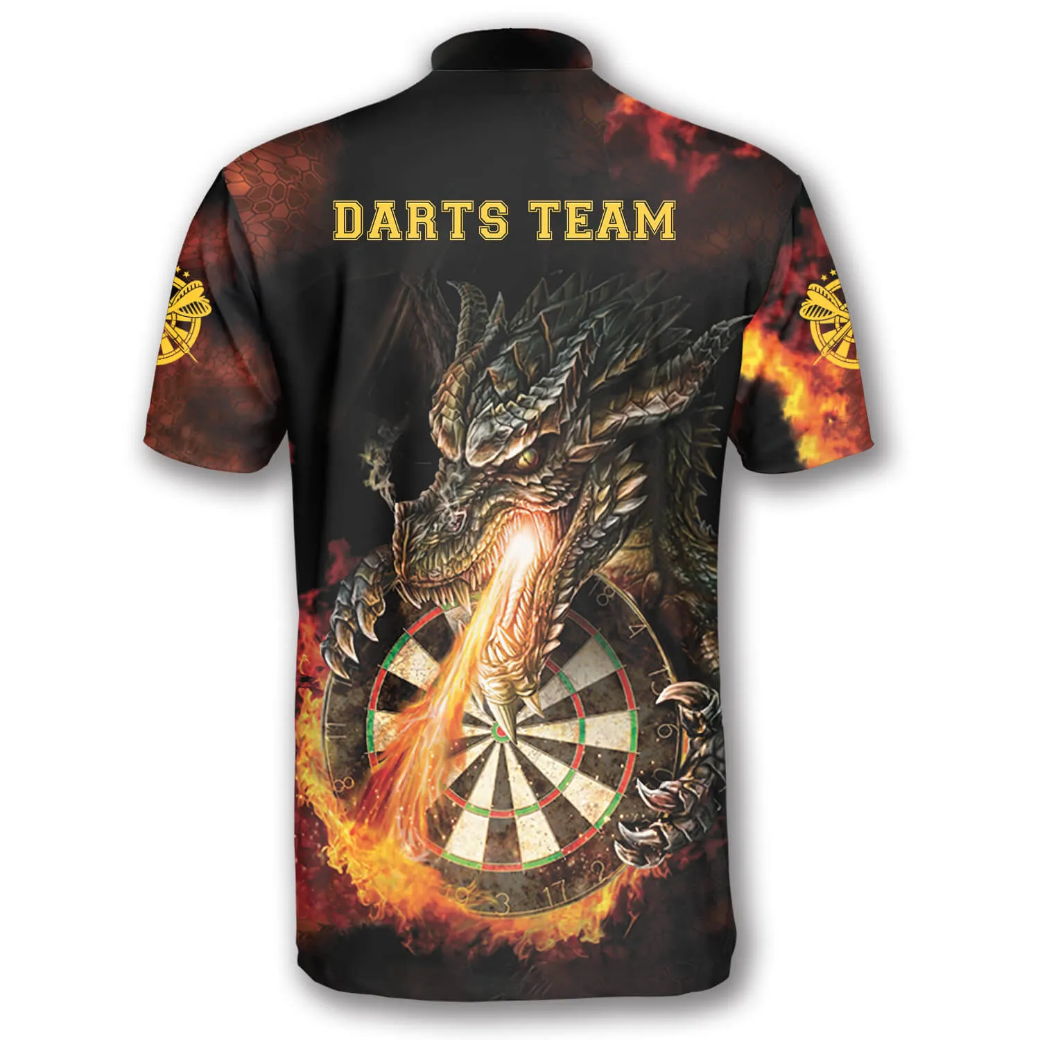 3D All Over Print Dragon Fire Custom Darts Jerseys for Men, Idea Gift for Dart Team, Dragon Dart Shirt