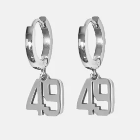 49 Number Earring - Stainless Steel