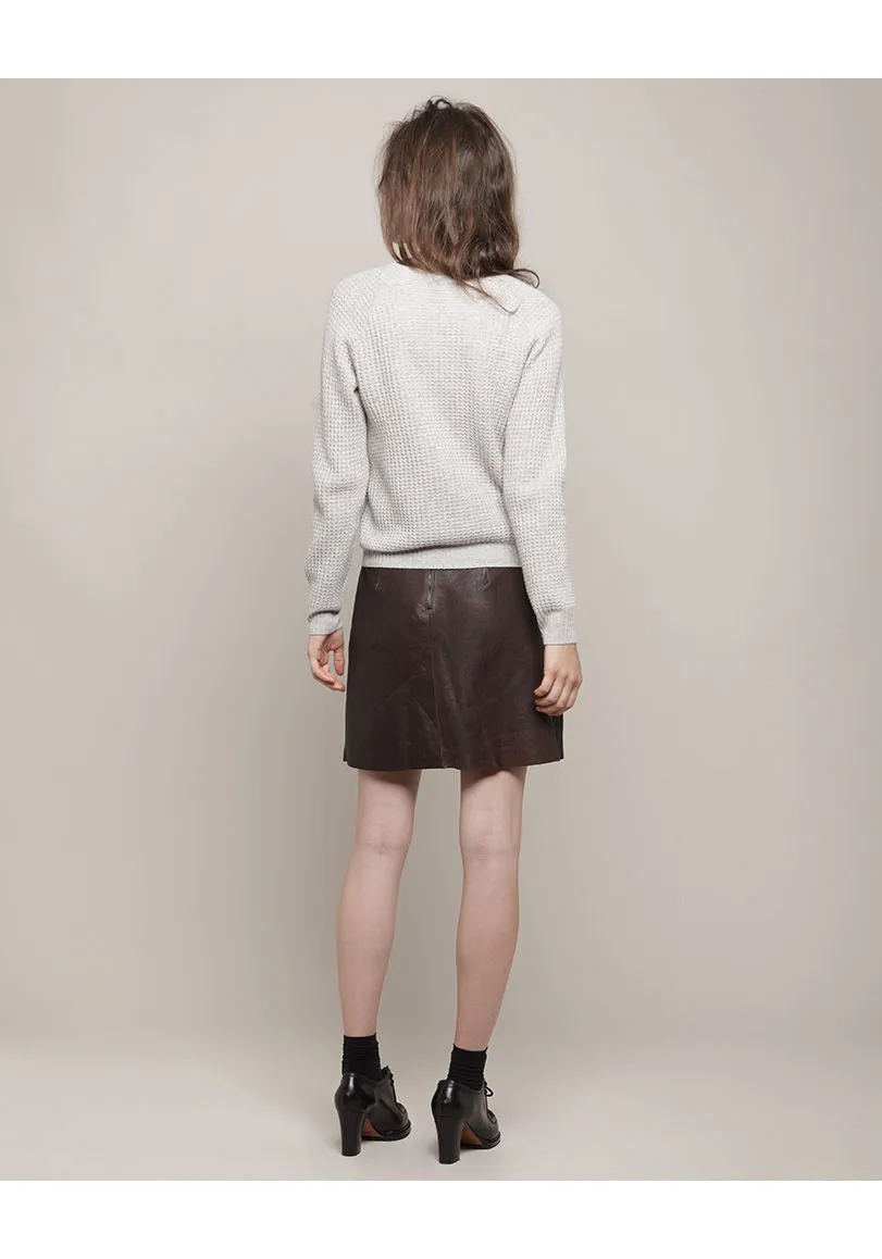 A-Line Leather Skirt