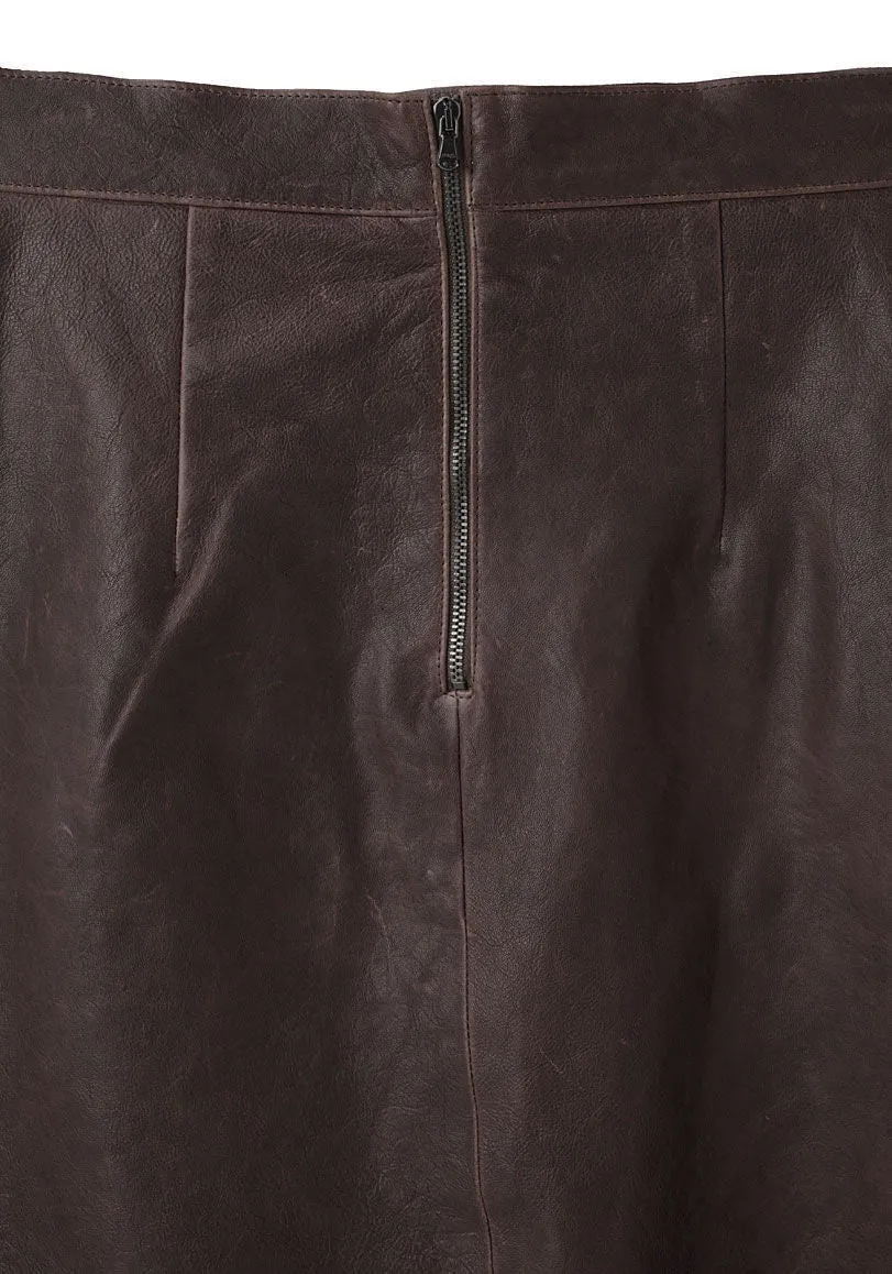 A-Line Leather Skirt