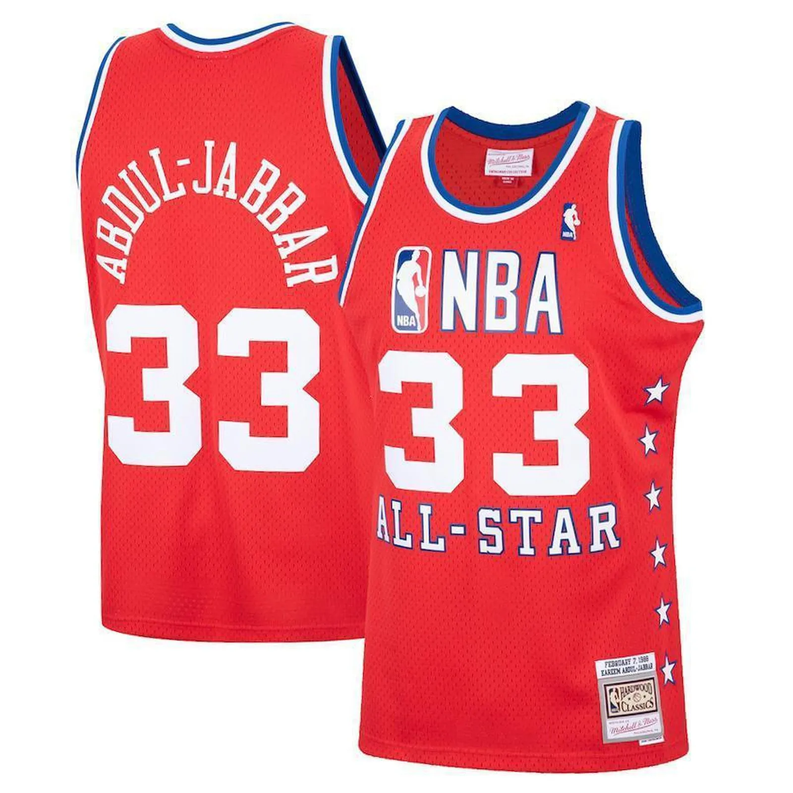 Abdul-Jabbar 1988 NBA All Stars Western Conference Hardwood Classics Swingman Jersey by Mitchell & Ness