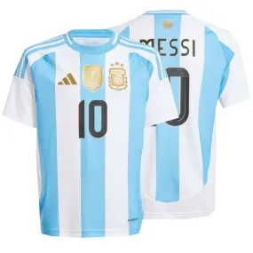 adidas Kids Argentina 2024/25 Home Jersey w/ Messi #10 Printing