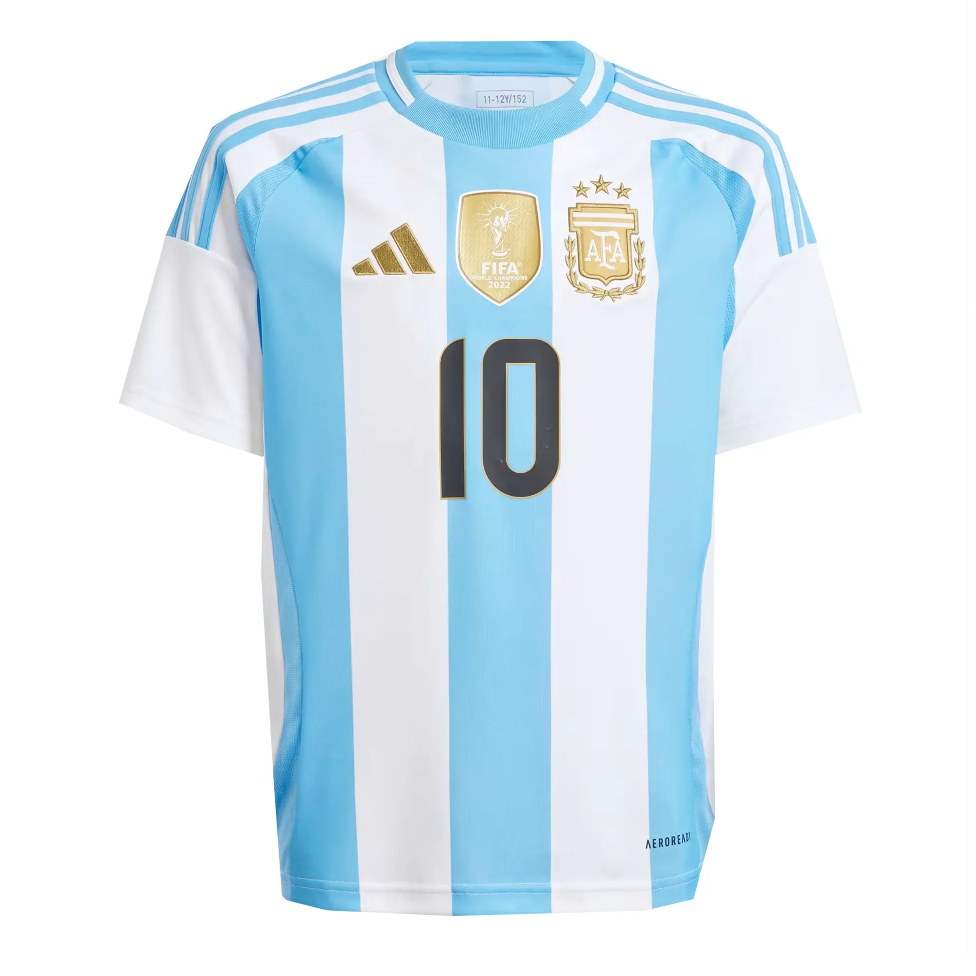 adidas Kids Argentina 2024/25 Home Jersey w/ Messi #10 Printing