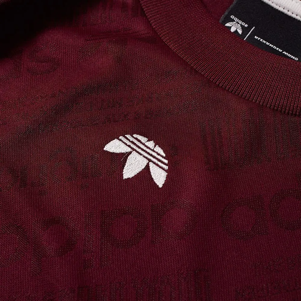 Adidas X Alexander Wang Long Sleeve Football Jersey - Maroon