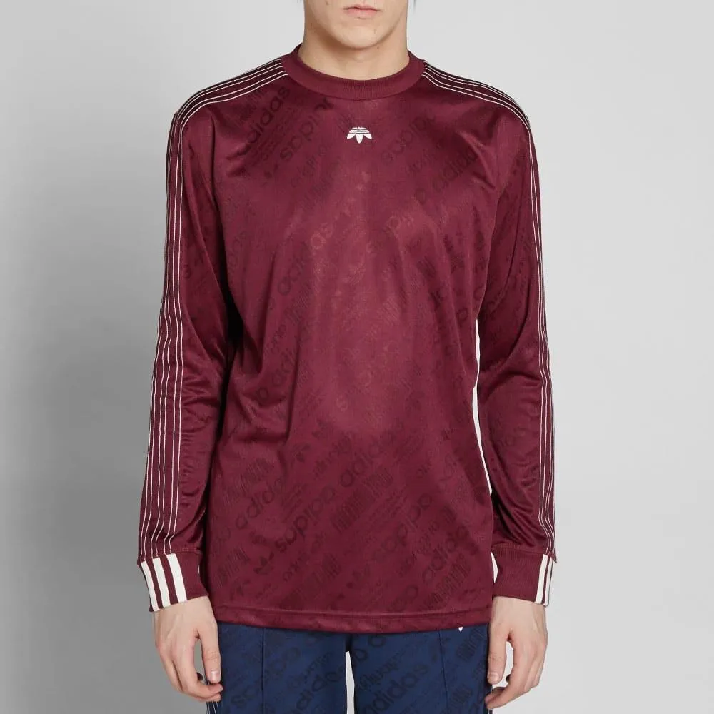 Adidas X Alexander Wang Long Sleeve Football Jersey - Maroon