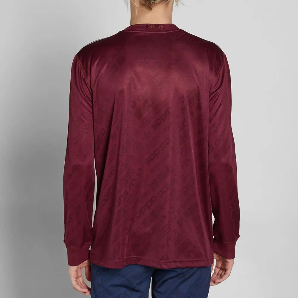 Adidas X Alexander Wang Long Sleeve Football Jersey - Maroon