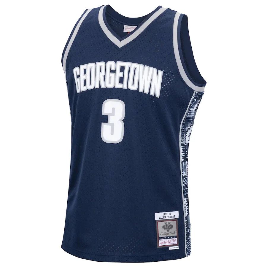 Allen Iverson Georgetown Hoyas Mitchell & Ness 1995-96 Swingman Replica Jersey - Navy