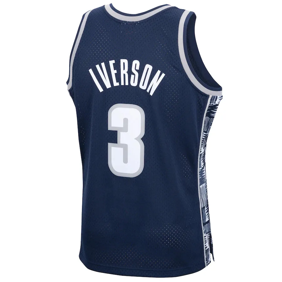 Allen Iverson Georgetown Hoyas Mitchell & Ness 1995-96 Swingman Replica Jersey - Navy