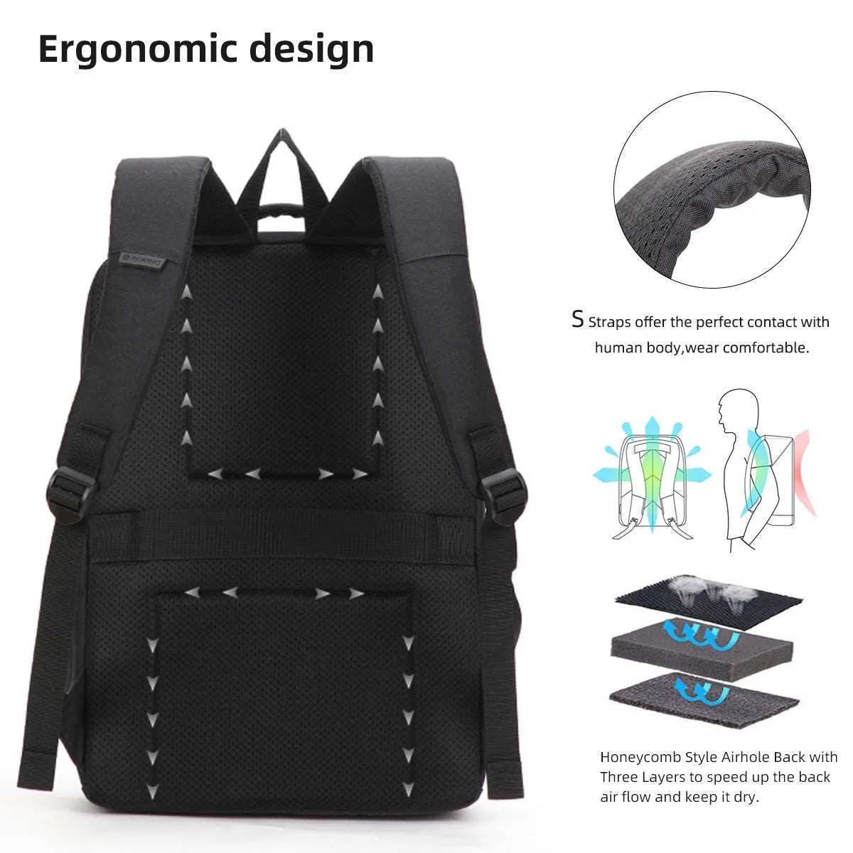 Aoking Travel Smart Laptop Backpack - SN1133