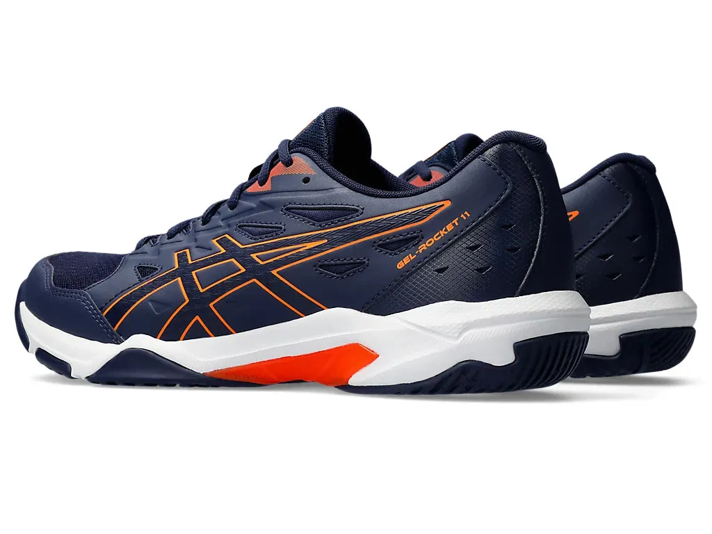 Asics Gel Rocket 11 Badminton Shoe | Peacoat/Shocking Orange