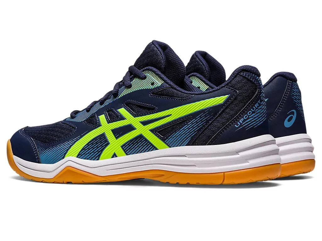 Asics Upcourt 5 Badminton Shoes - Midnight/Hazard Green