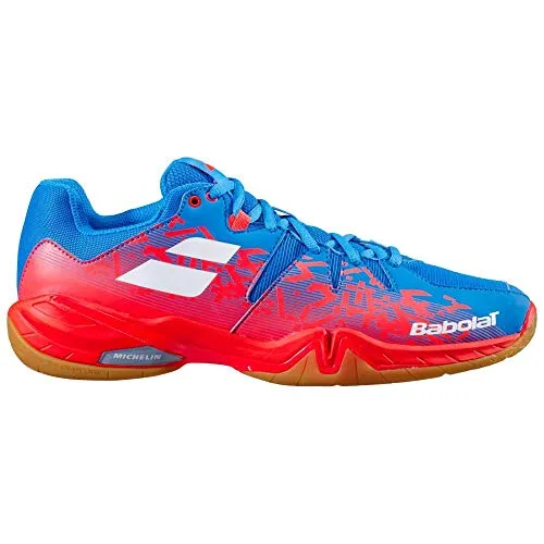 Babolat Men's Shadow Spirit Badminton Shoes-Cloisonne / Fluo Strike