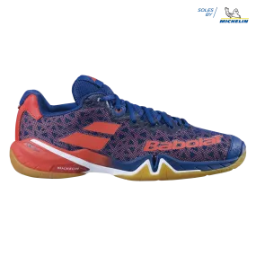 Babolat Men's Shadow Tour Badminton Shoes- Estate Blue/Orange