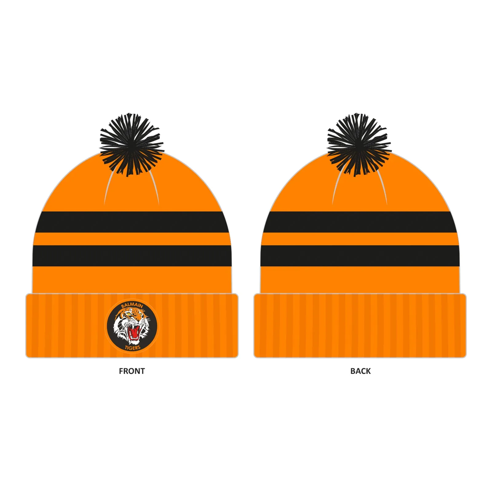 Balmain Tigers Adult NRL Heritage Retro Beanie Rugby League