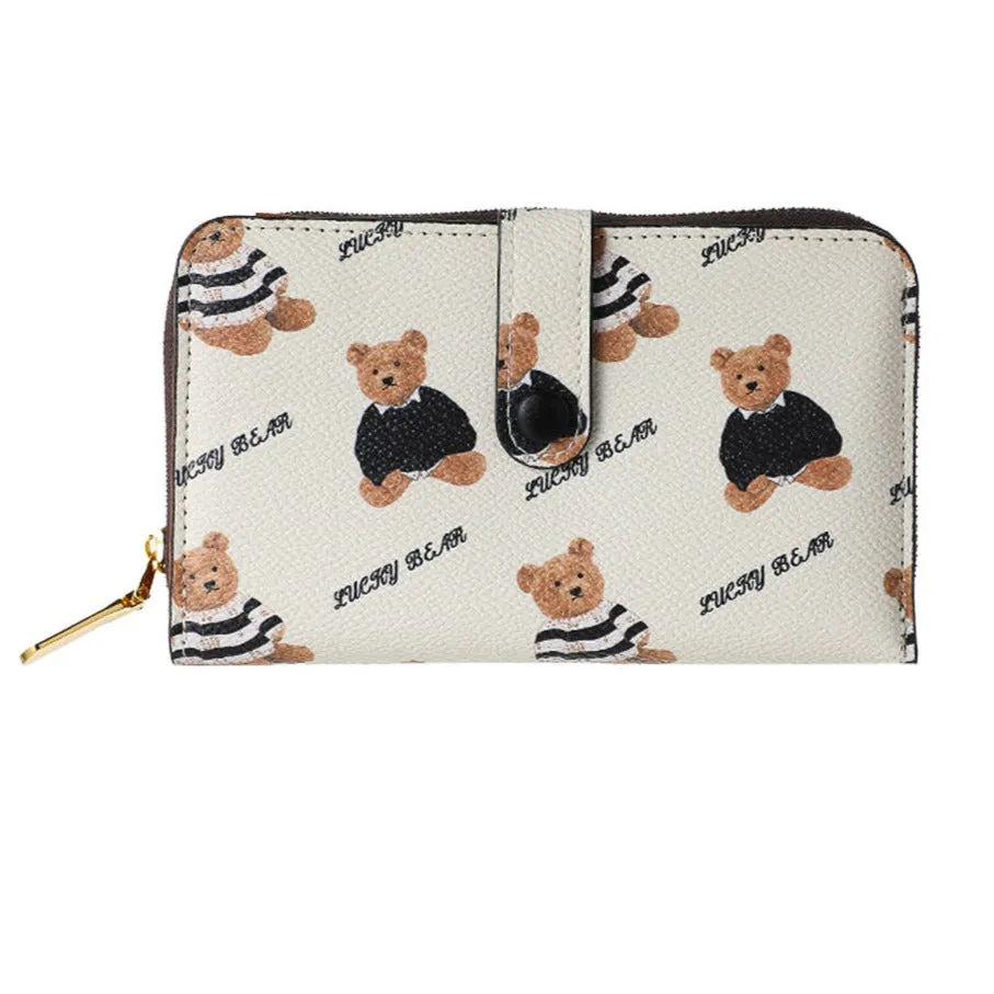 Bear Pattern Medium Wallet