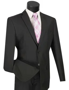 Black Regular Fit 2 Piece Suit