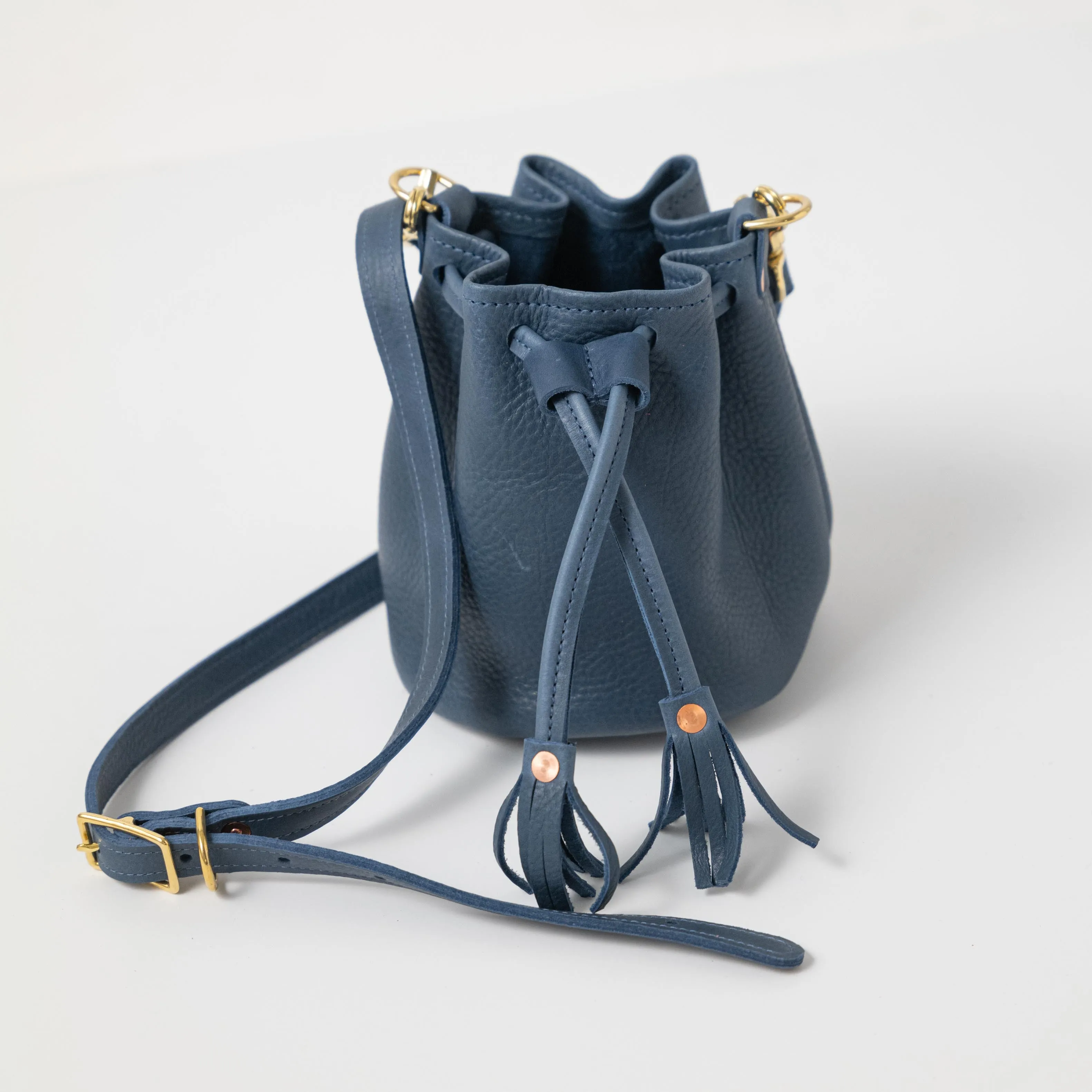 Blue Cypress Mini Bucket Bag