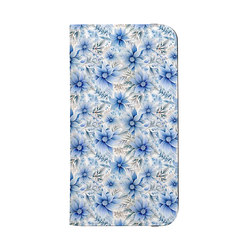 Blue Floral Wallet Case