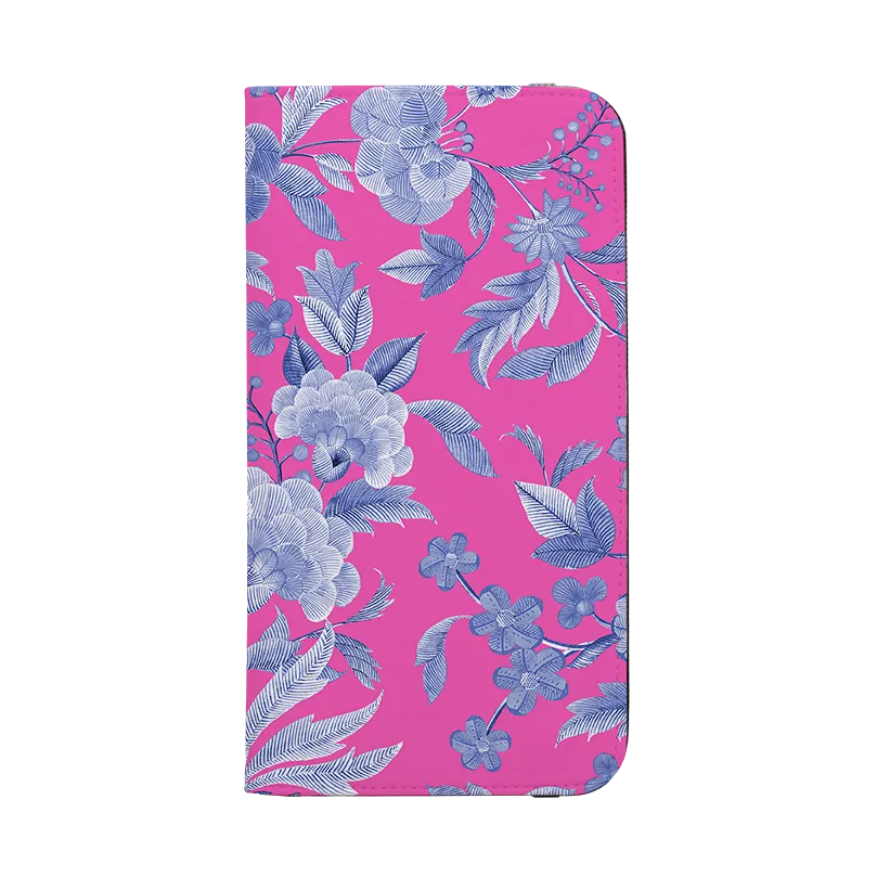 Blue Tapestry Pink Wallet case