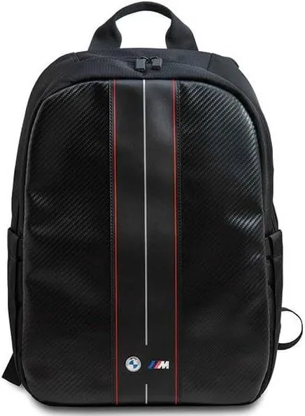 BMW Carbon & Red Stripe Backpack for 16" Laptop Black - BMBP15COMSCAKR