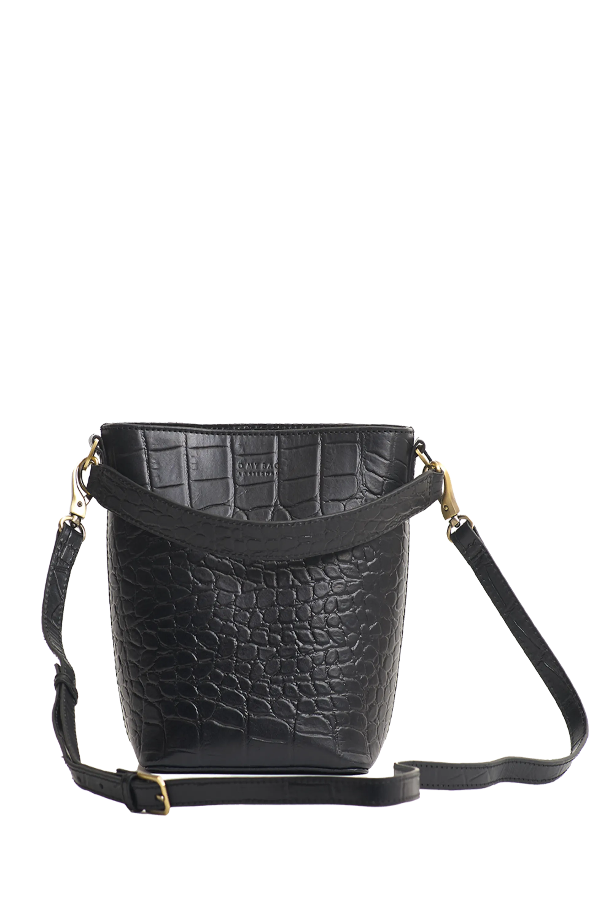 bobbi bucket bag black classic croco