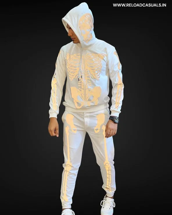 BornToDieeSkeleton Reflector Full Track Suit - Combo