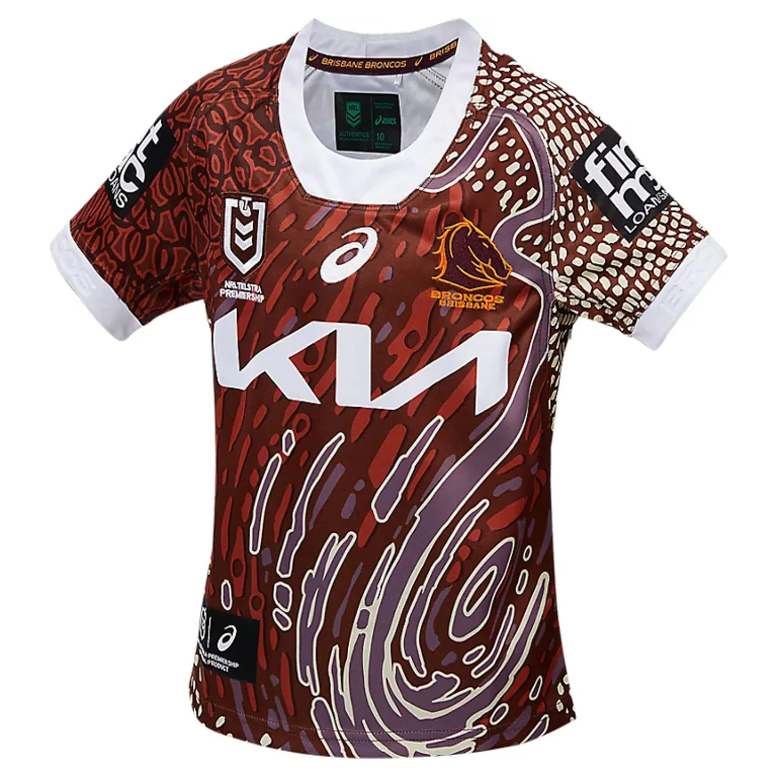 Brisbane Broncos 2024 Kids Indigenous Jersey NRL Rugby League by Asics