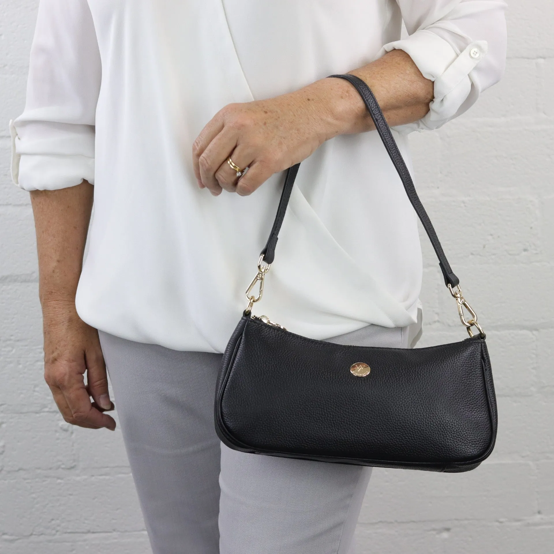 Bronte leather shoulder bag