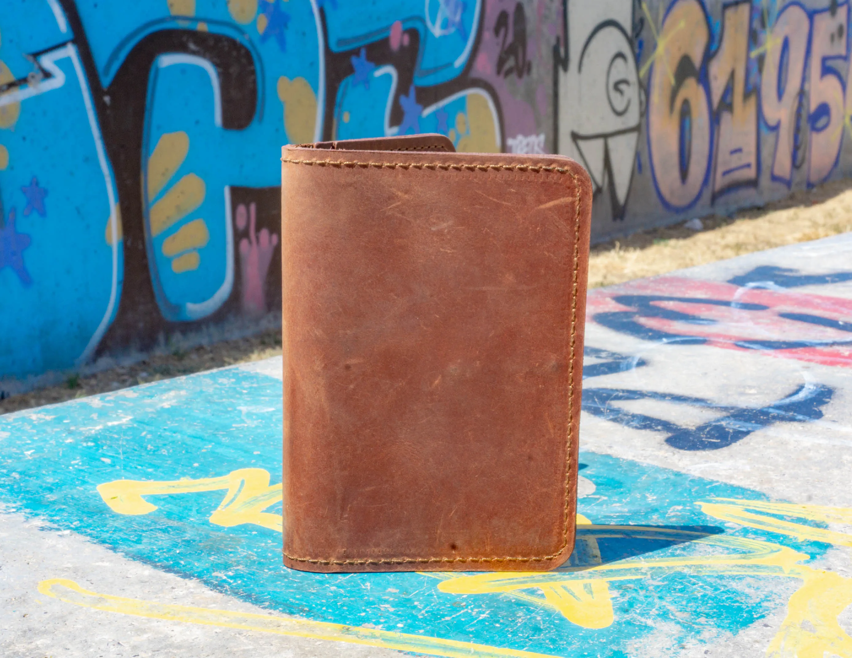 Brown Leather Wallet- Fashion Racing | HandCrafted and Personalized