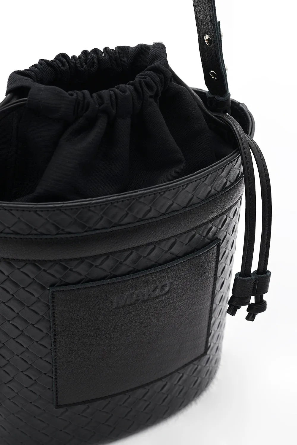 Bucket Bag Woven Black