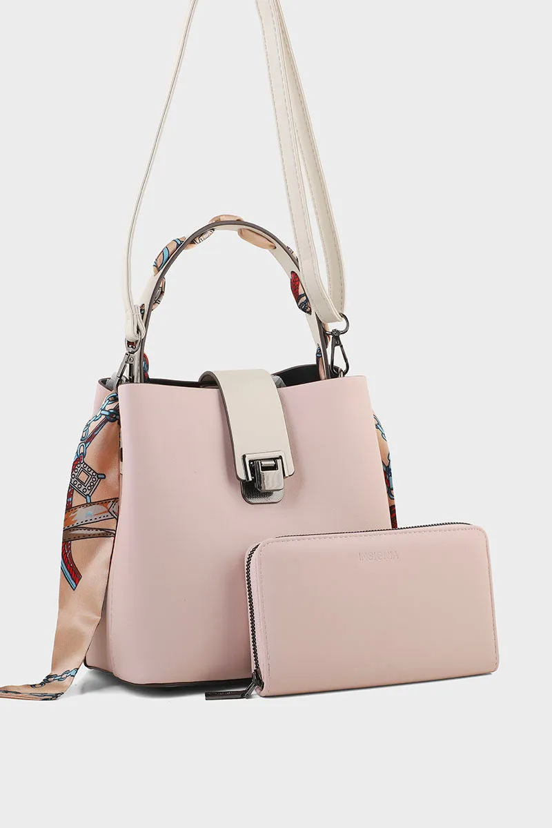 Casual Bucket Hand Bags BH0006-Nude Pink