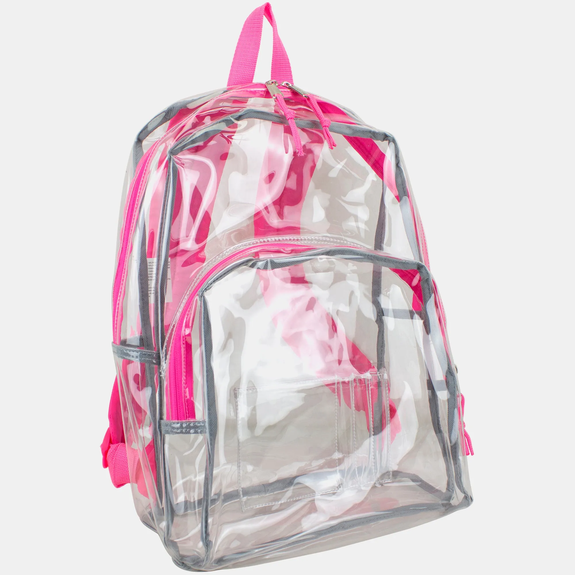 Clear Dome Backpack with Colorful Adjustable Padded Straps