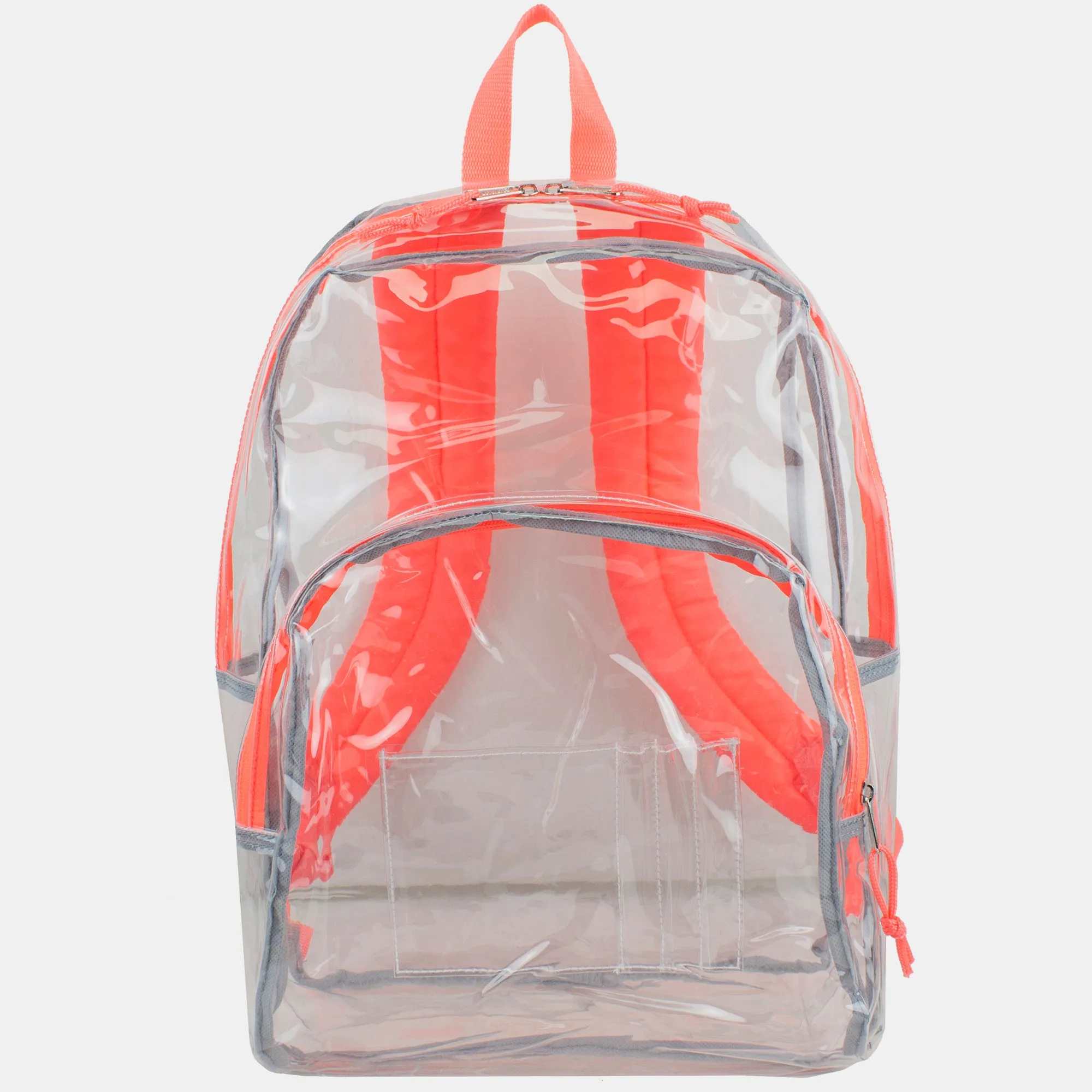 Clear Dome Backpack with Colorful Adjustable Padded Straps