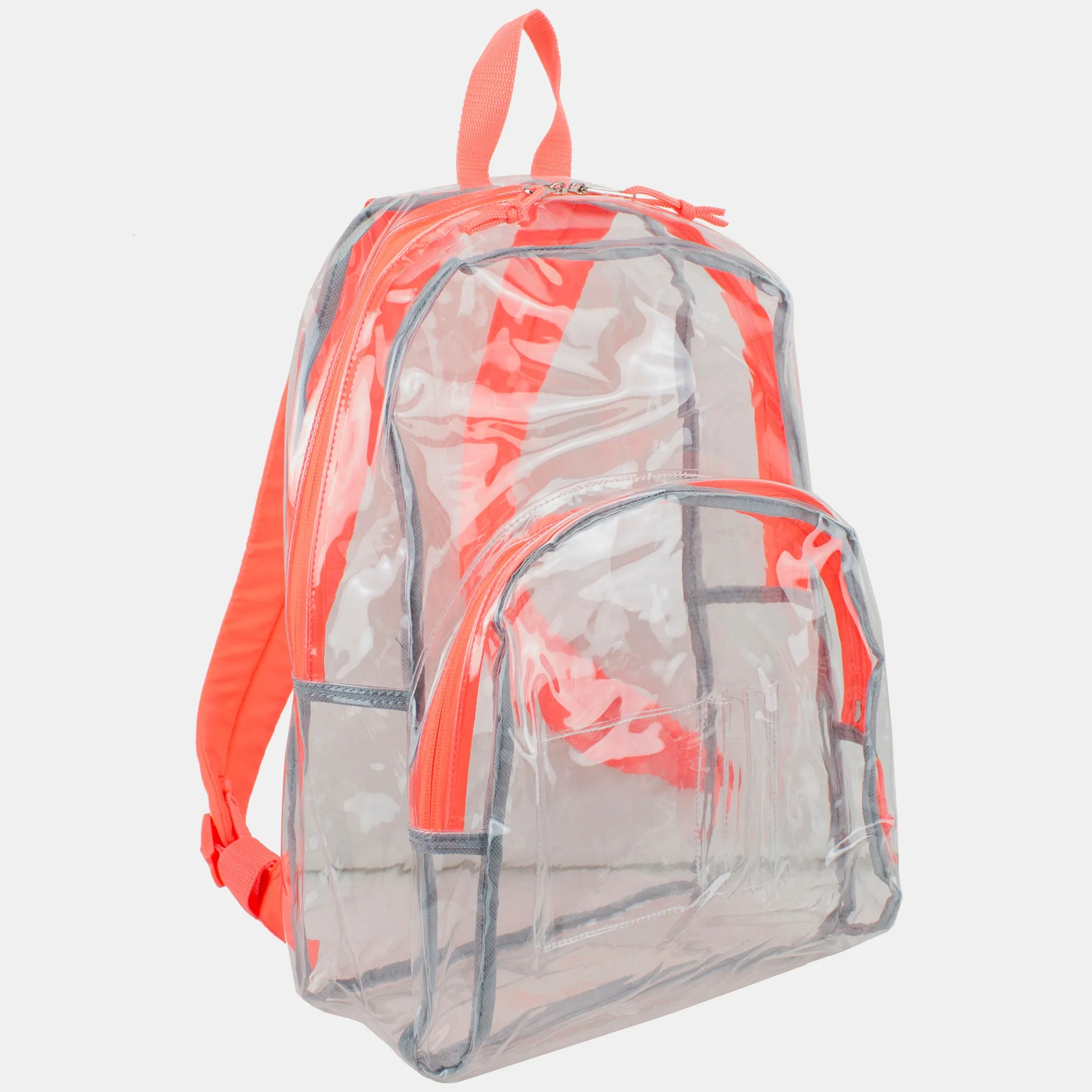 Clear Dome Backpack with Colorful Adjustable Padded Straps