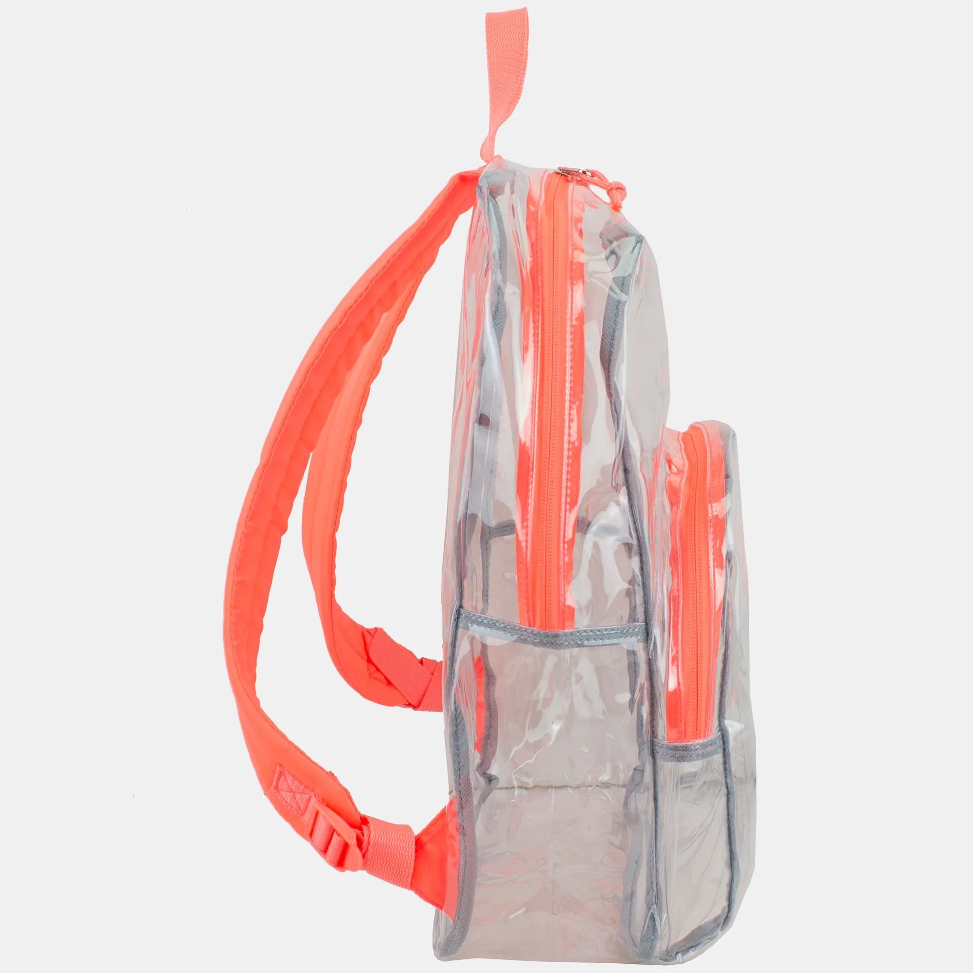 Clear Dome Backpack with Colorful Adjustable Padded Straps