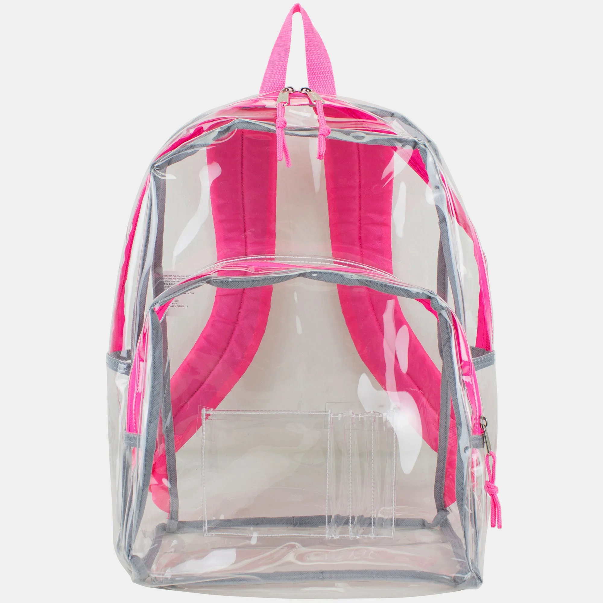 Clear Dome Backpack with Colorful Adjustable Padded Straps