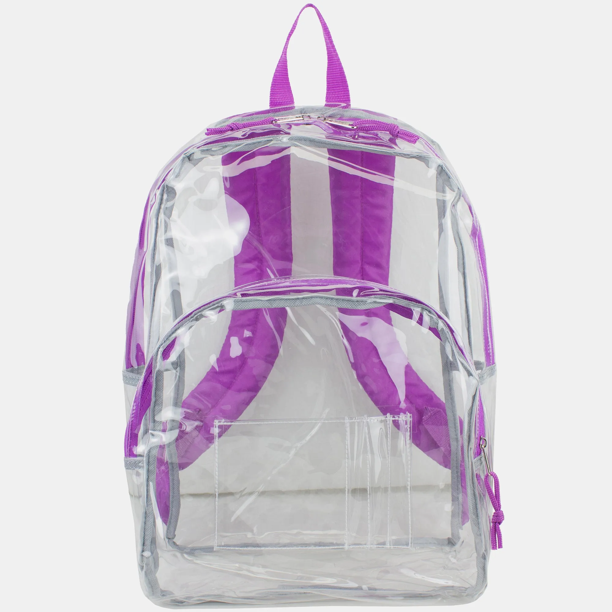 Clear Dome Backpack with Colorful Adjustable Padded Straps