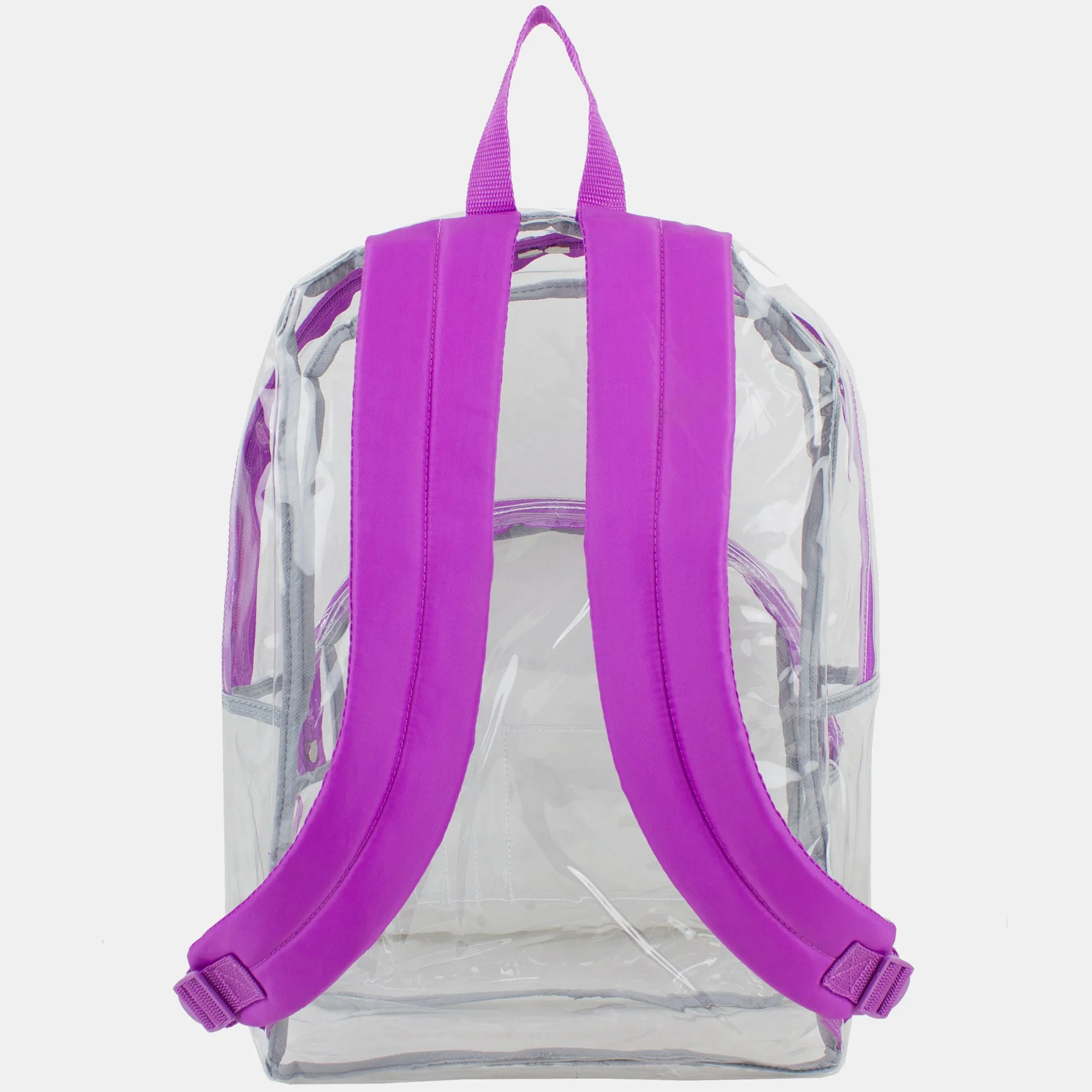 Clear Dome Backpack with Colorful Adjustable Padded Straps