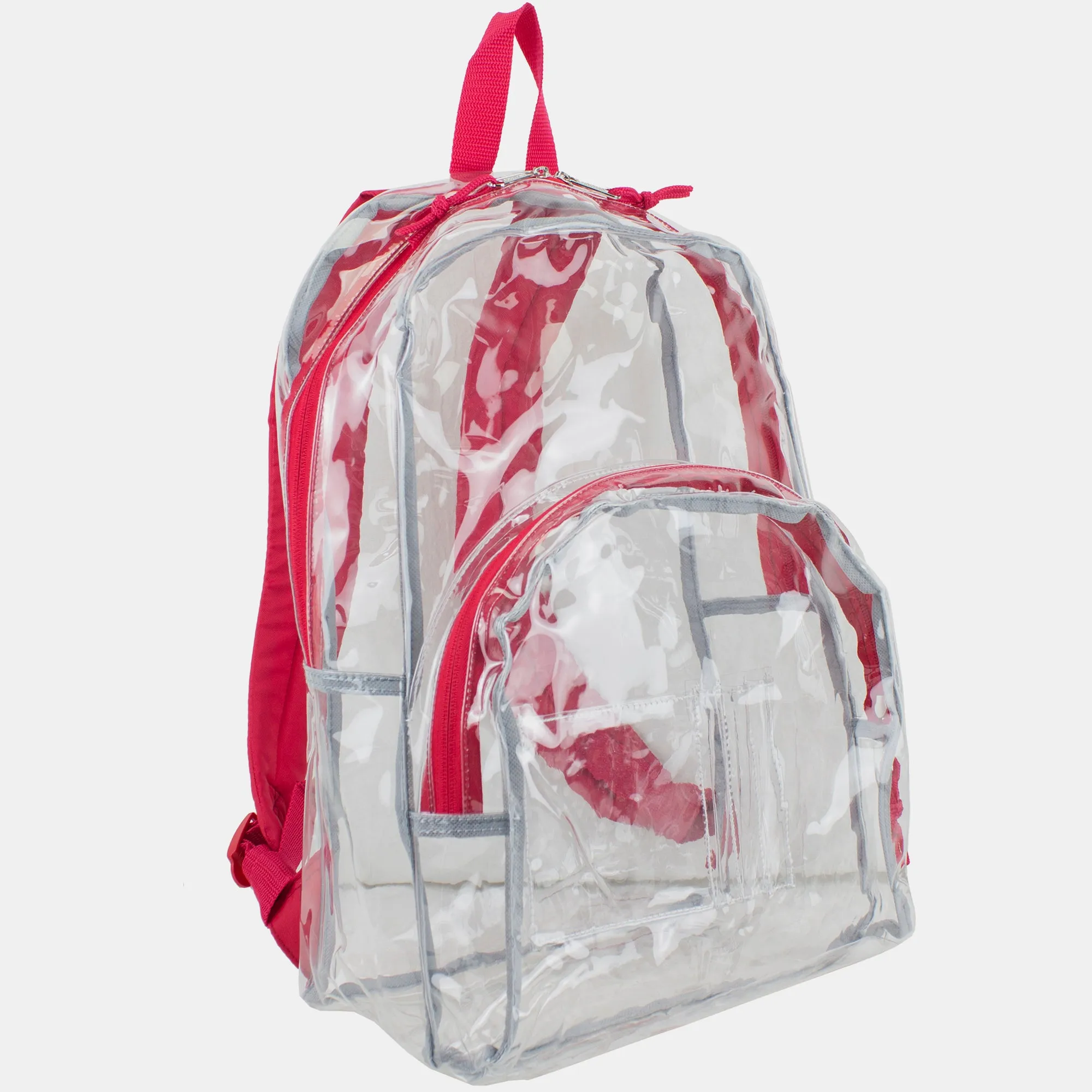 Clear Dome Backpack with Colorful Adjustable Padded Straps