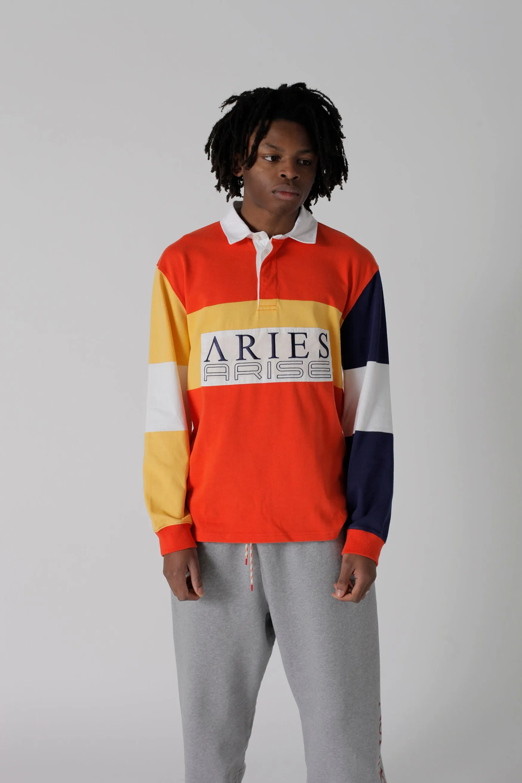 Colour-Blocked Rugby Shirt