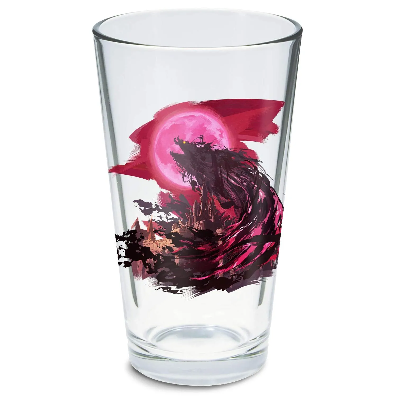 Controller Gear Legend of Zelda Pint Glasses 16 oz, Calamity Ganon and Link, Set of 2, Official Nintendo Product