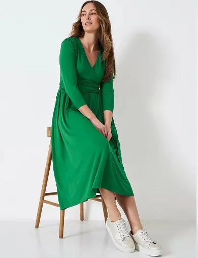 Crew Clothing - Wrap Jersey Dress - Green