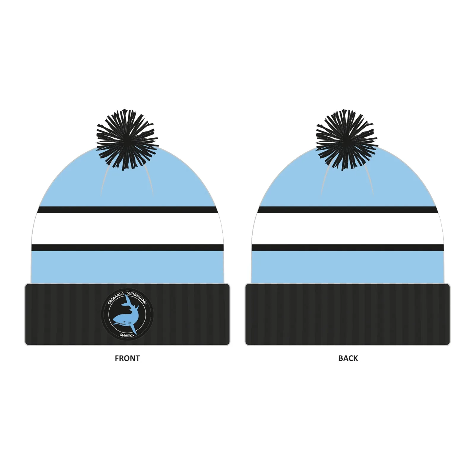 Cronulla Sharks Adult NRL Heritage Retro Beanie Rugby League