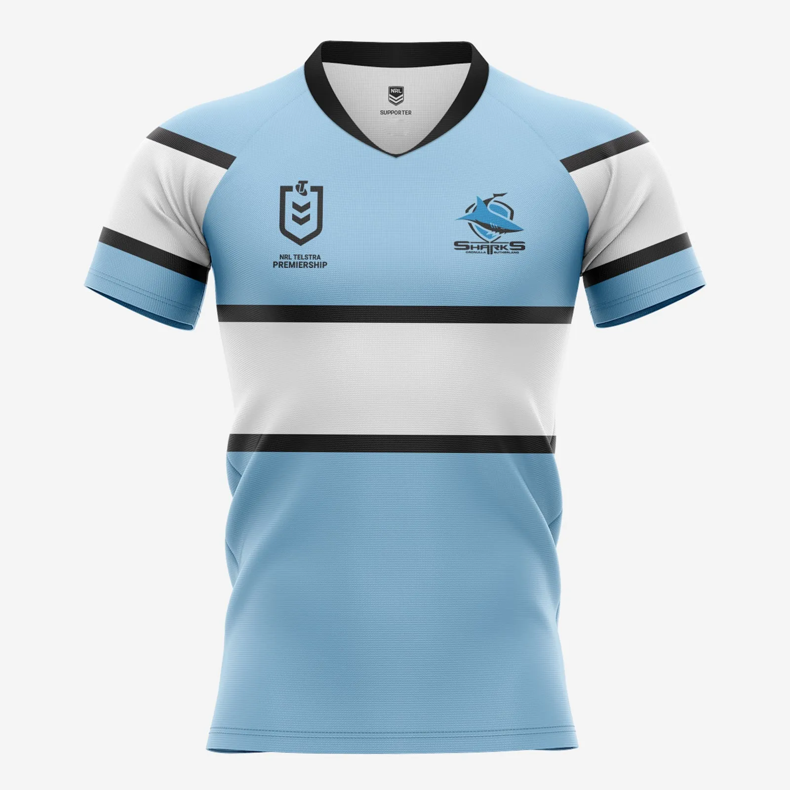 Cronulla Sharks Kids Home Supporter Jersey NRL Rugby League by Burley Sekem