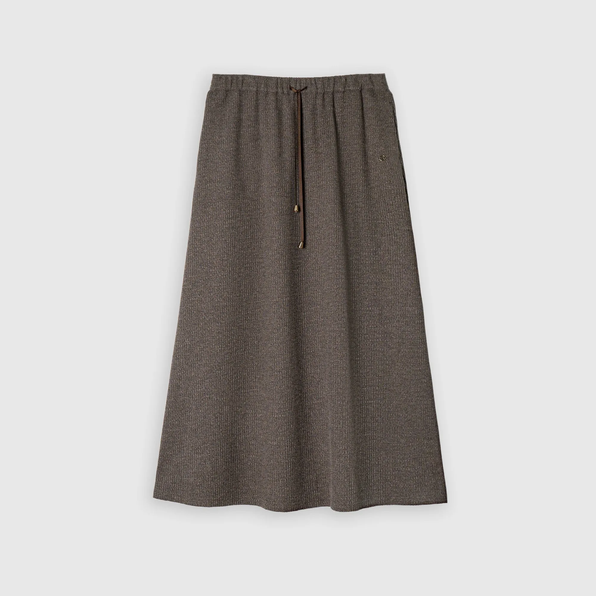 Drawstring A-Line Skirt